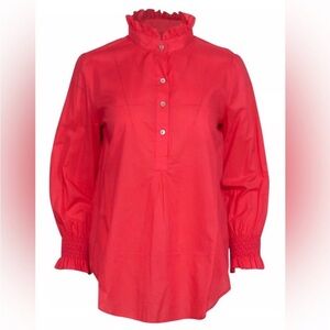 Tuckernuck Poppy Red Teagan Popover Shirt XXL